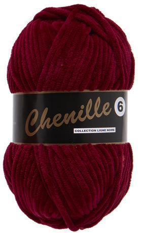 Lammy Yarns Chenille 6 - Dark Red 042
