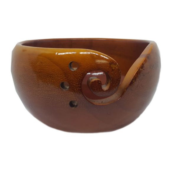 Yarn Bowl - Copper Pinewood