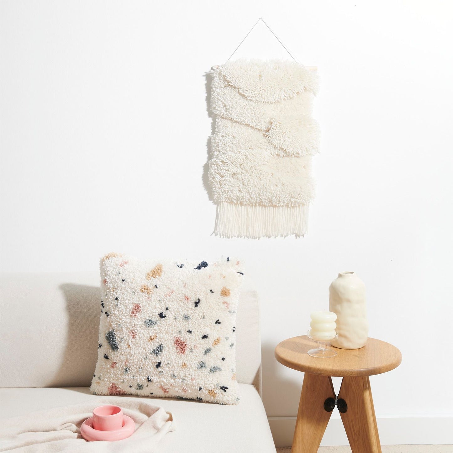 Knoop Pakket Hooki Hooki Kussen Terrazzo