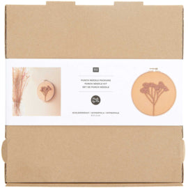 Rico Design Punch Needle Kit - Brown Gypsophila