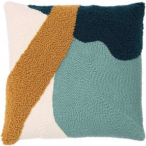 Rico Design Punch Needle Kit - Pillow - Mustard/ Green