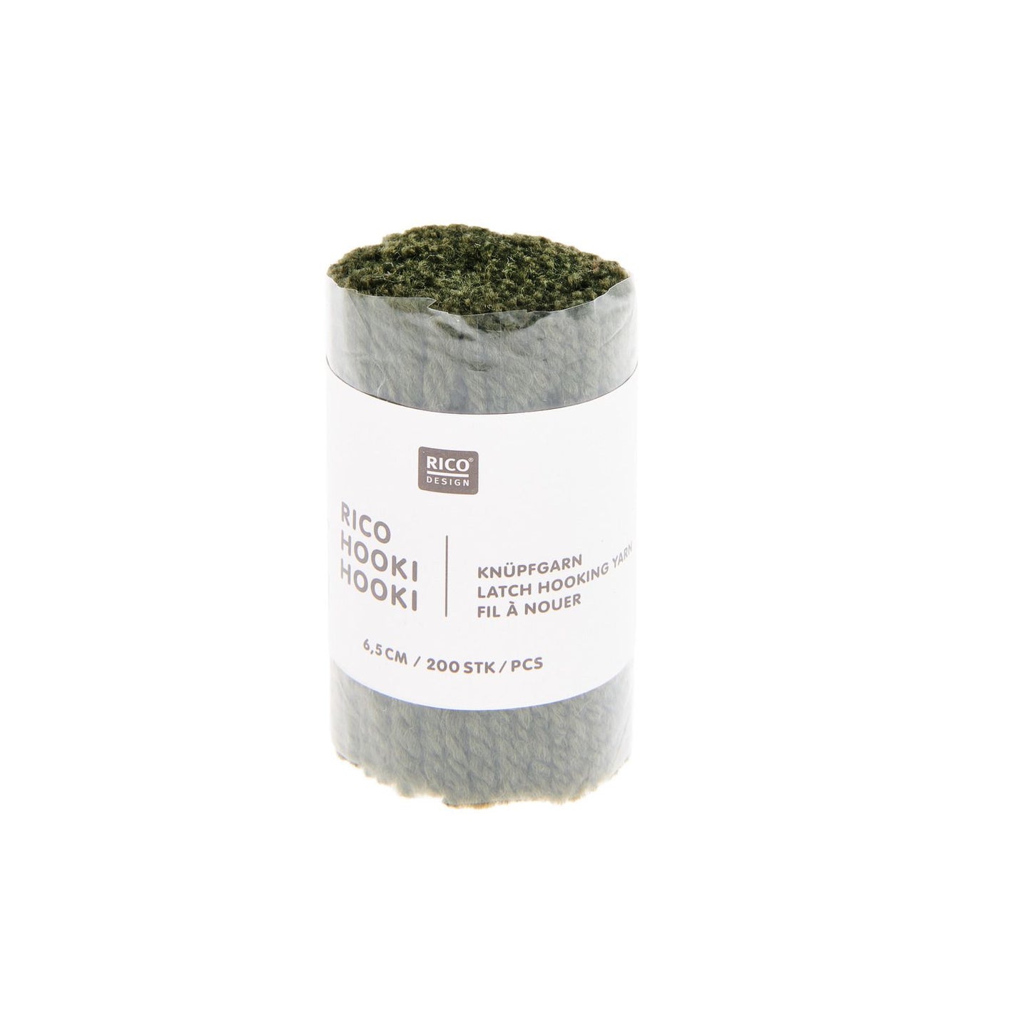 Knoopgaren Hooki Hooki 6,5cm - Olijf