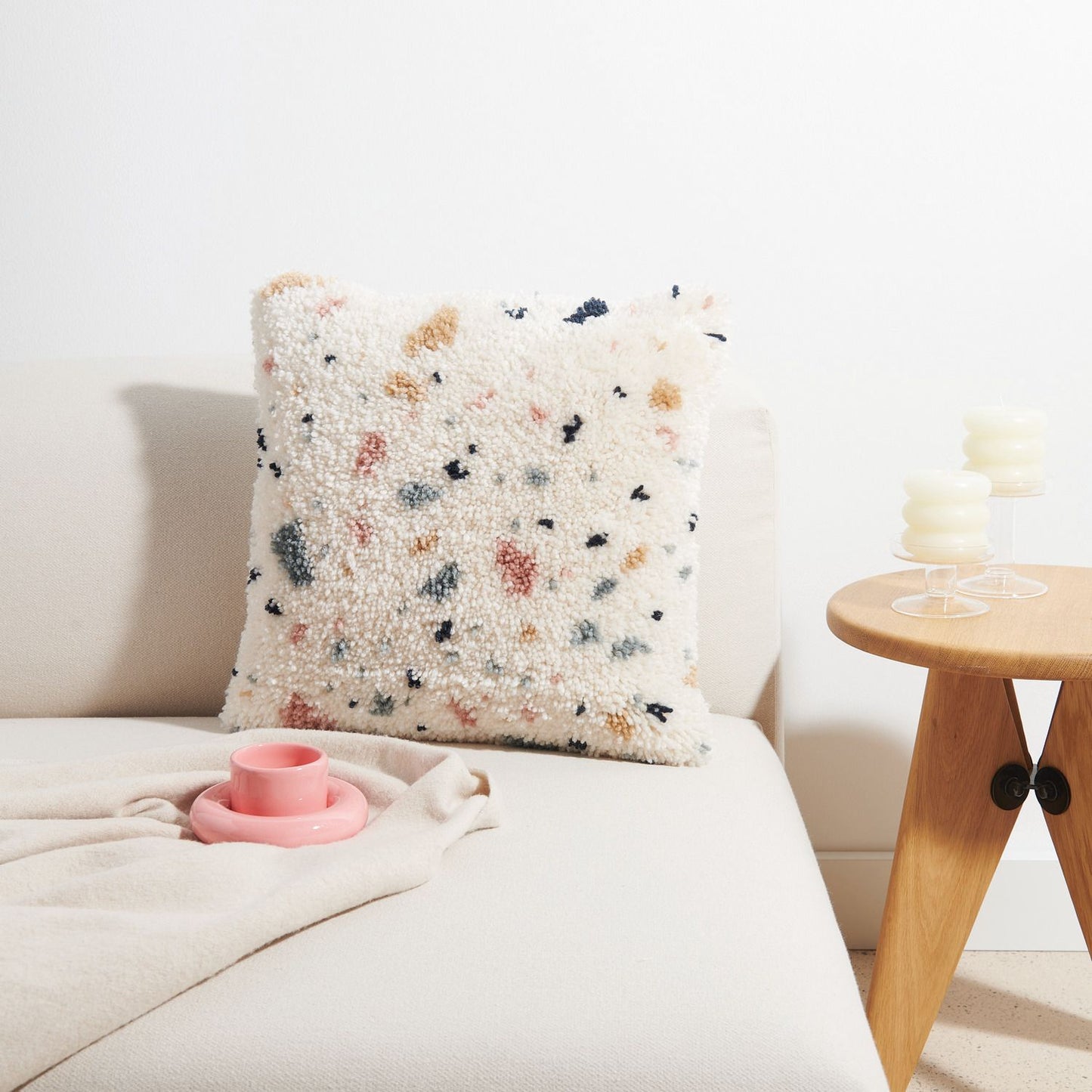 Knoop Pakket Hooki Hooki Kussen Terrazzo