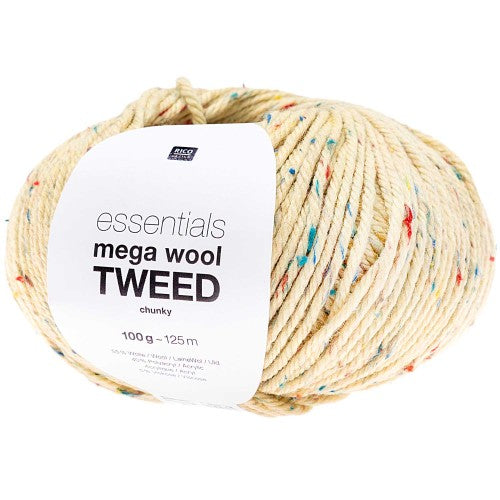 Mega Wool Chunky Tweed - Vanilla 002