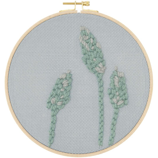 Rico Design Punch Needle Kit - Green Flowers