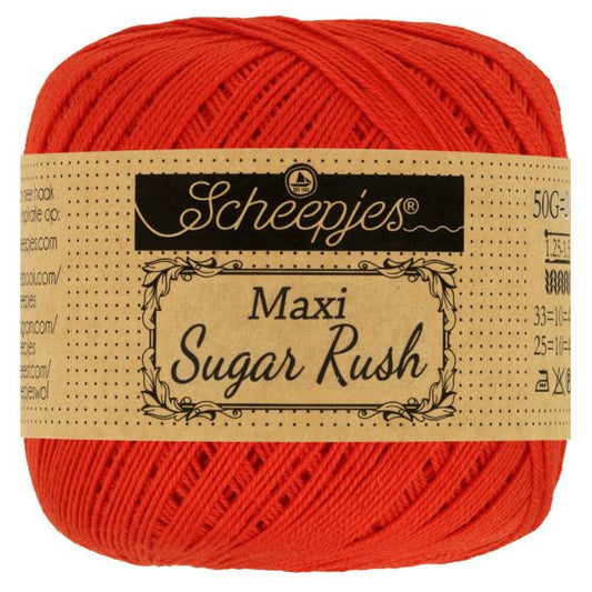 Scheepjes Sugar Rush - Poppy Rose 390, 50 gram